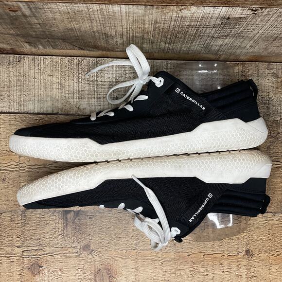 Caterpillar Code Hex Vent Low Top Shoes Black White Size 12 - Picture 5 of 10